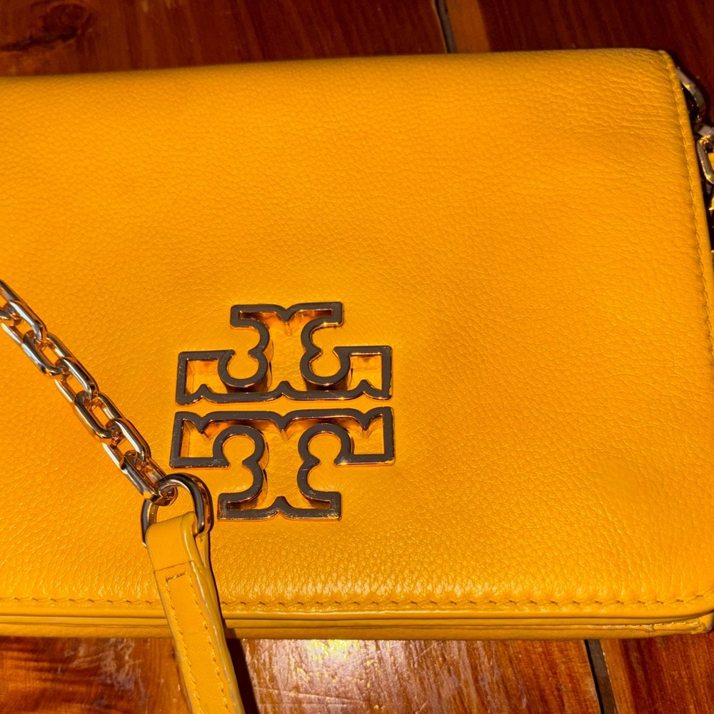 Tory Burch Yellow Leather Crossbody Bag